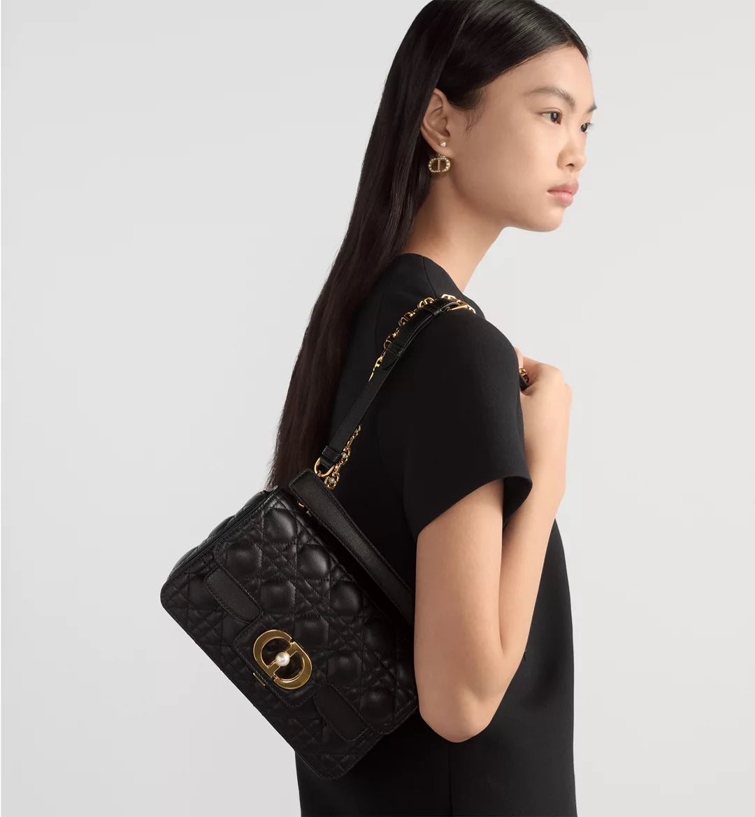 Dior Caro Bag – Cannage Calfskin (Black)
