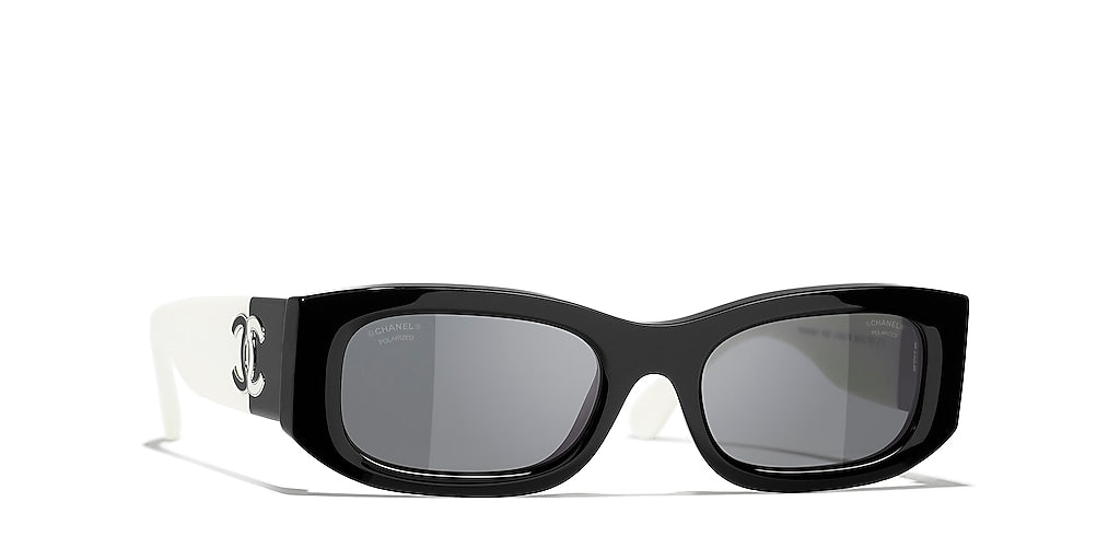 Chanel Bicolor Rectangle Sunglasses (CH5525 1656/T8)