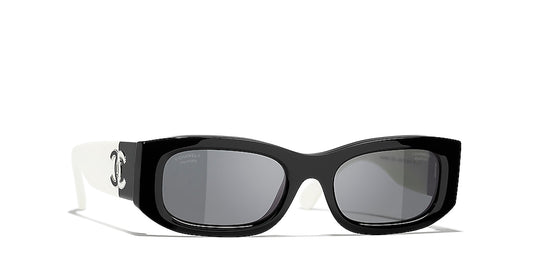 Chanel Bicolor Rectangle Sunglasses (CH5525 1656/T8)