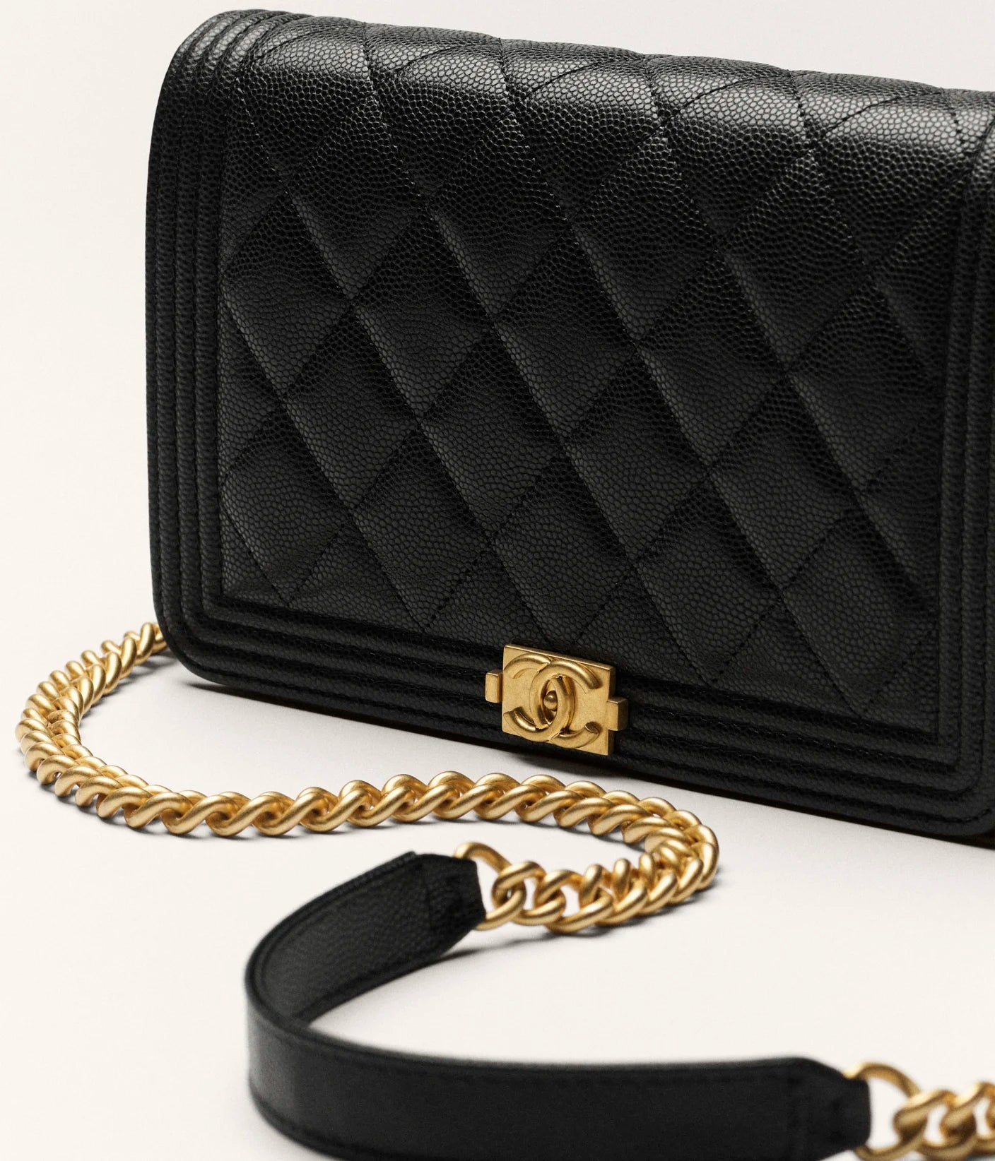 Chanel Boy Wallet on Chain (WOC) – Caviar Leather