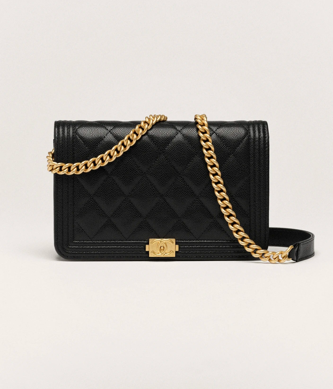 Chanel Boy Wallet on Chain (WOC) – Caviar Leather