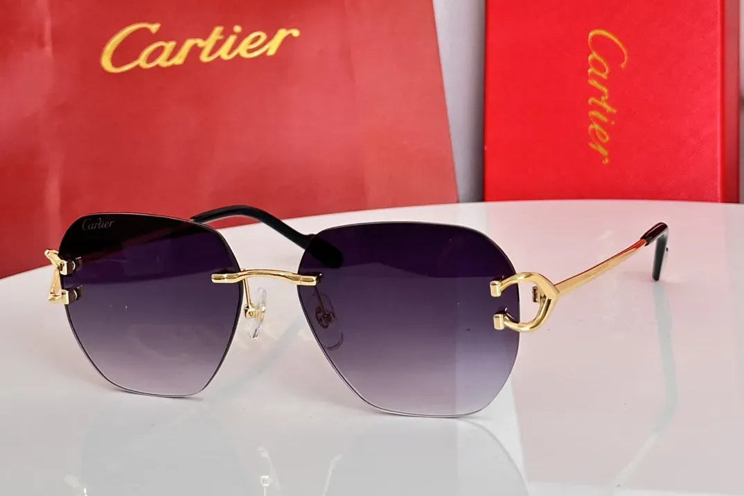 Cartier Première de Cartier Rimless Aviator Sunglasses