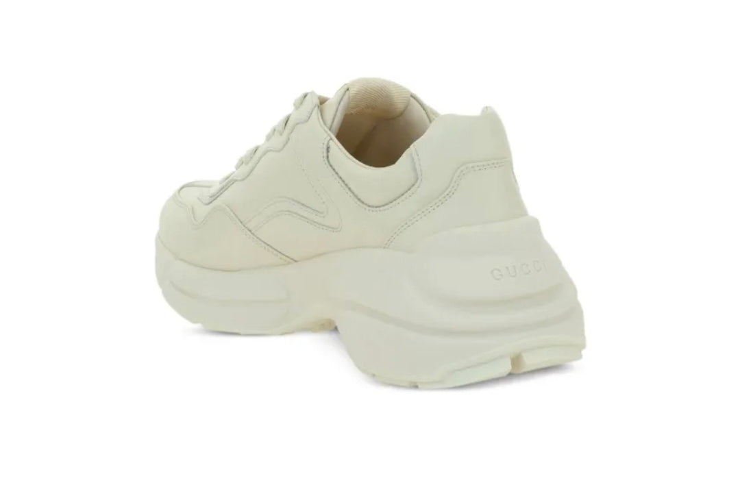 Gucci Rhyton Vintage Logo Leather Sneaker (Ivory / White)
