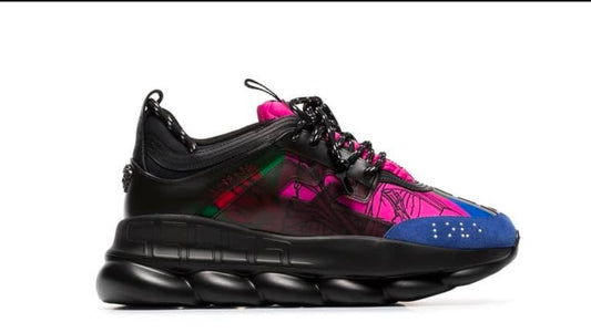 Versace Chain Reaction Low-Top Sneaker - Multicolor Pop Art Print Edition