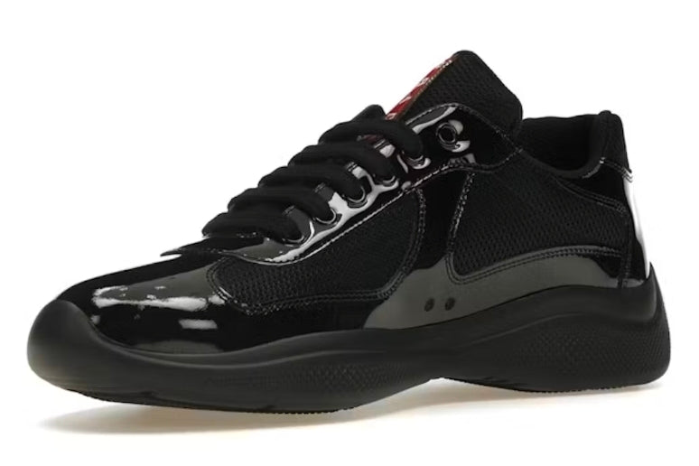 Prada America's Cup Patent Leather & Mesh Sneakers