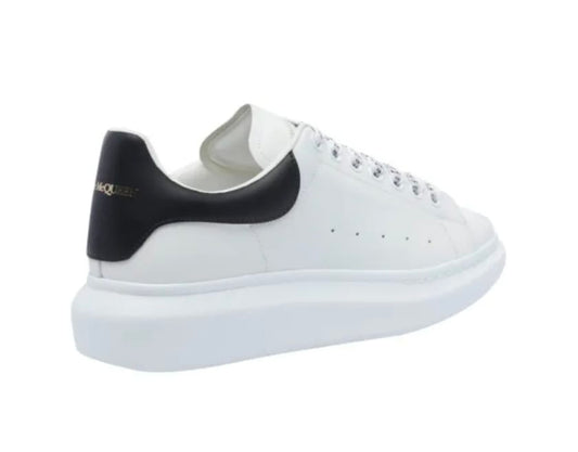 Alexander McQueen Oversized Leather Sneaker (White/Black)