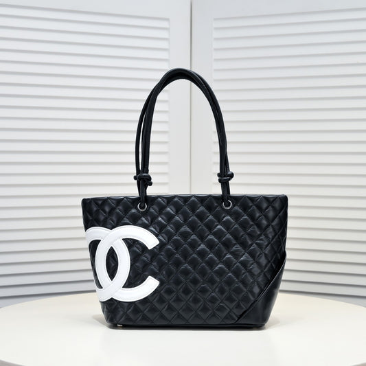 Chanel Cambon Ligne Medium Tote Bag – Black Leather
