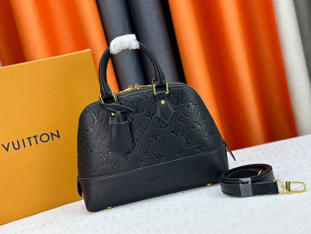 Louis Vuitton Alma MM – Monogram Empreinte Leather (Black)
