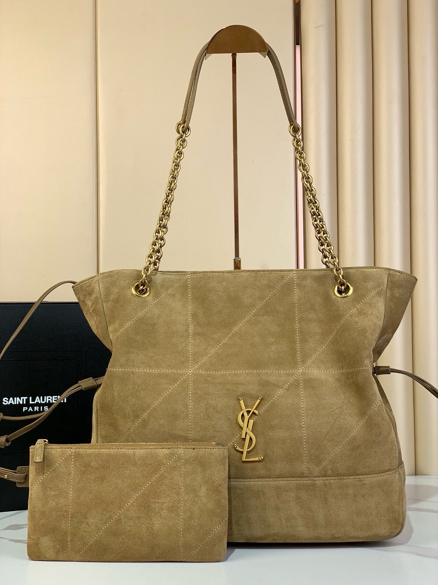 Saint Laurent Jamie Shopping Tote Bag – Quilted Leather / Suede